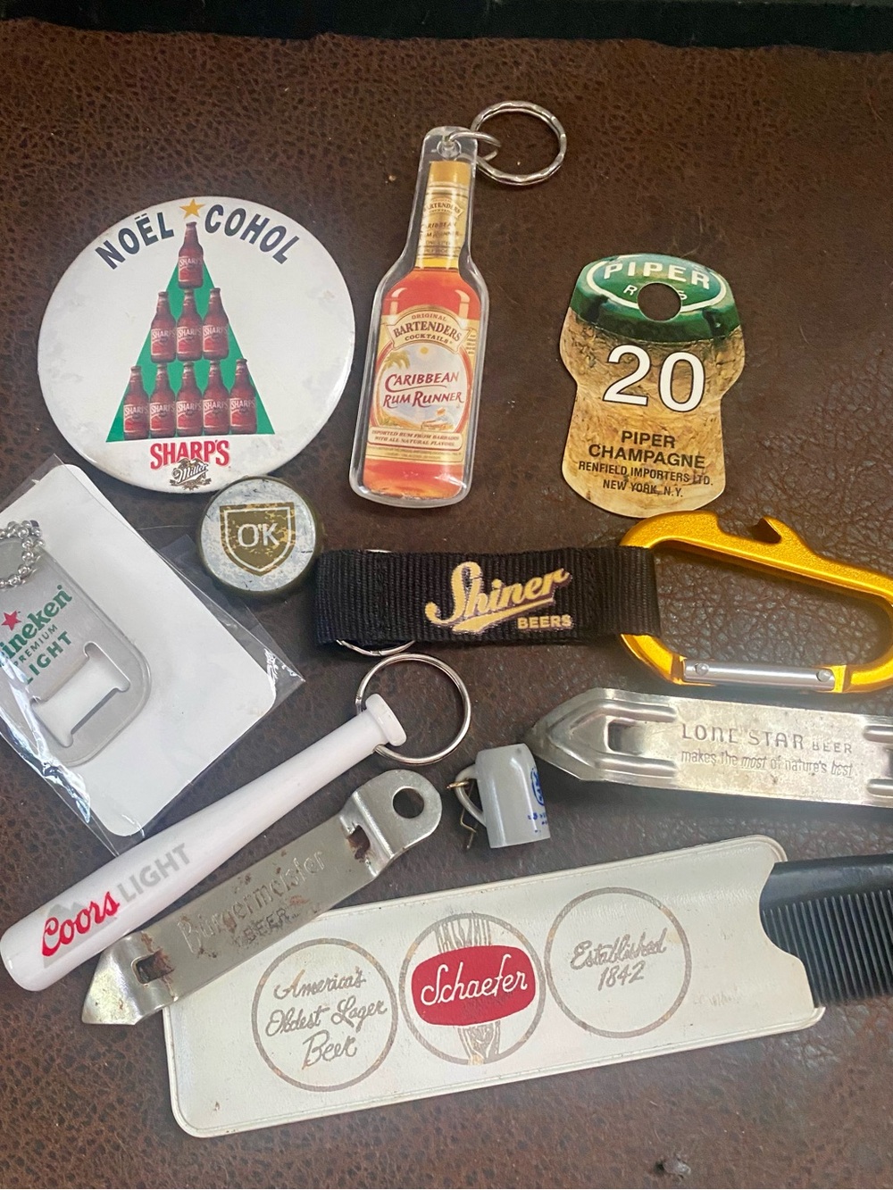 Vintage Barware Promotional Beer keychains, bottle openers, Miller, Lone Star